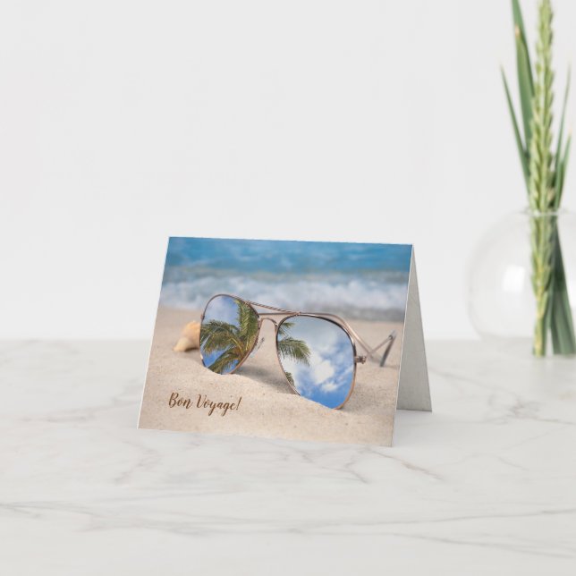 Bon Voyage Sunglasses in sand Card (Front)