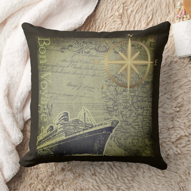 Bon Voyage Throw Pillow (Blanket)