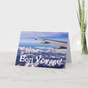 Bon Voyage Travel Over the Clouds Card