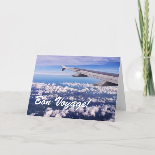 Bon Voyage Travel Over the Clouds Card