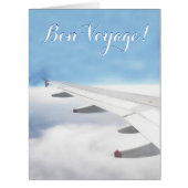 Bon Voyage Travel Over the Clouds Card (Front)