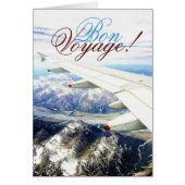 Bon Voyage Travel Snow Plane Template Card (Front)