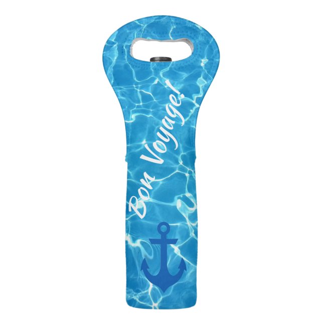 Bon Voyage Traveler's Gift Wine Bag - Customize (Front)