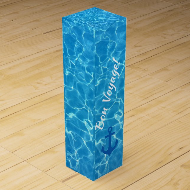 Bon Voyage Traveler's Gift Wine Bag - Customize Box (Front)