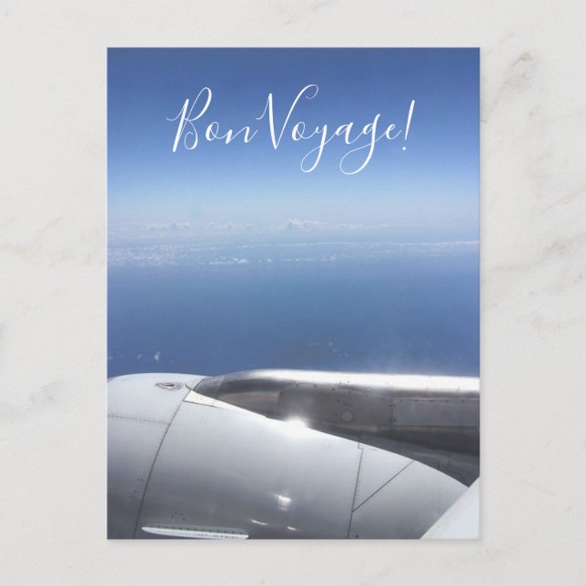 Bon Voyage Window Seat Postcard (Front)