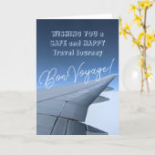 Bon Voyage! Wishing You Happy & Safe Travels  Card (Yellow Flower)