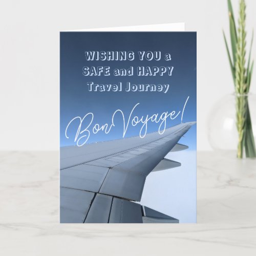 Bon Voyage Wishing You Happy  Safe Travels  Card