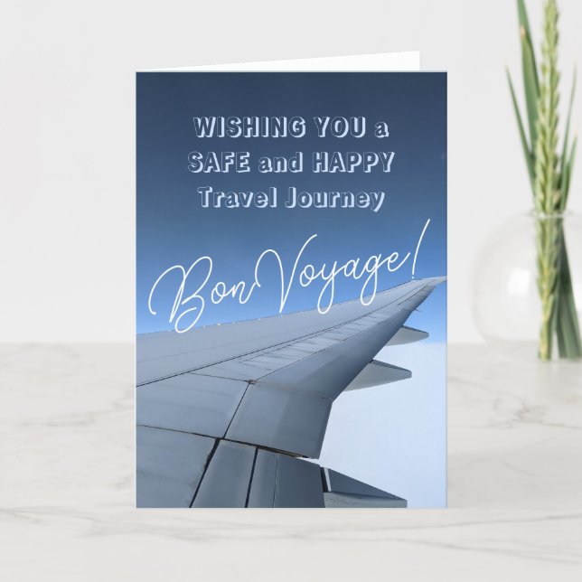 Bon Voyage! Wishing You Happy & Safe Travels  Card (Front)