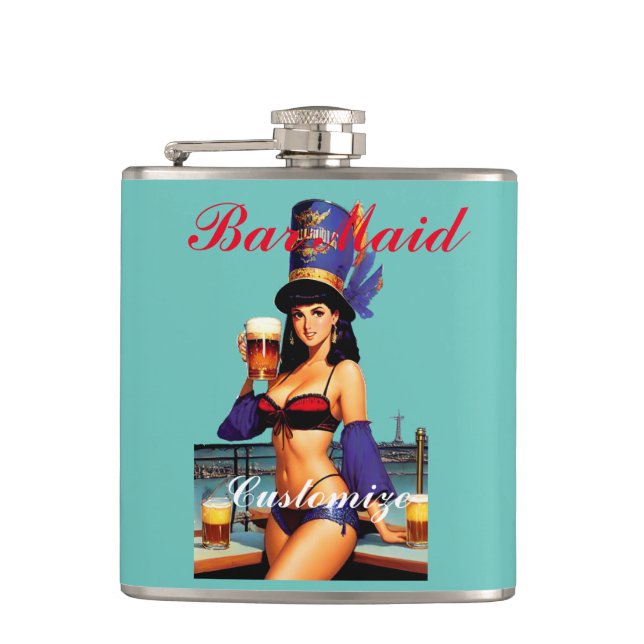 Bonafide Bar Maid Thunder_Cove  Flask (Front)