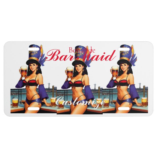 Bonafide Bar Maid Thunder_Cove  License Plate (Front)