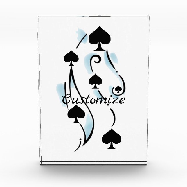 Bonafide Black Spades Tattoo Style Thunder_Cove Acrylic Award (Front)