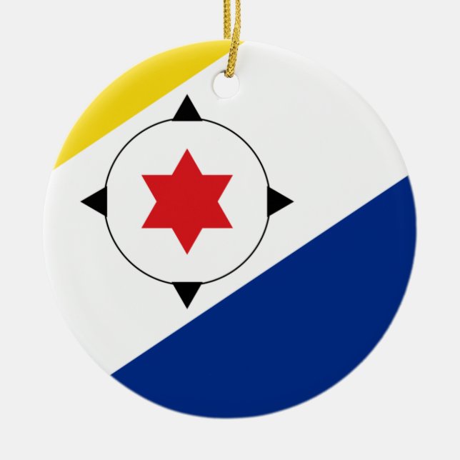 Bonair Island flag Ceramic Ornament (Front)
