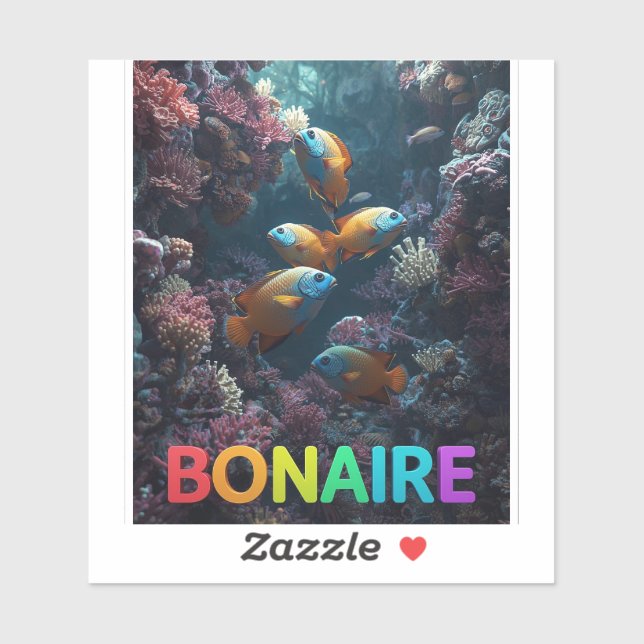 Bonaire coral reef sticker (Sheet)