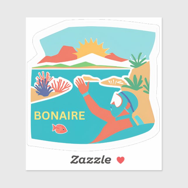 Bonaire diving bliss sticker (Sheet)