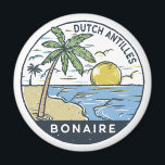 Bonaire Dutch Antilles Vintage Magnet<br><div class="desc">Bonaire vector art design. Bonaire,  an island municipality of the Netherlands,  lies off Venezuela’s coast in the southern Caribbean.</div>