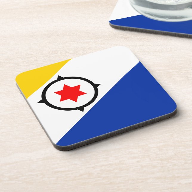 Bonaire Flag  Beverage Coaster (Left Side)