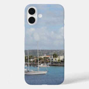 Bonaire Kralendijk Harbor Sailing Boats iPhone 16 Plus Case
