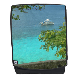 Bonaire Ocean View with Boat Adult Backpack