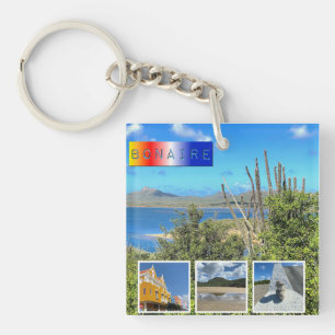 Bonaire Photo Collage Keychain