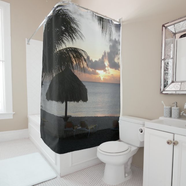 Bonaire Sunset Shower Curtain (In Situ)