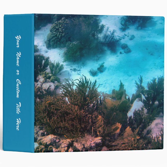 Bonairean Reef Customizable 3 Ring Binder (Front/Spine)