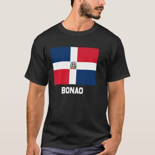 Bonao Dominican Republic Flag Emblem Escudo Crest T_Shirt