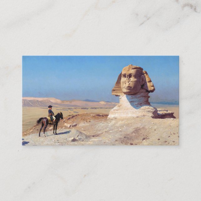 Bonaparte Before The Sphinx By Jean Leon Gerome Business Card (Front)