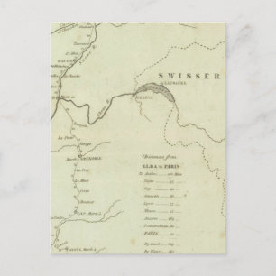 Bonaparte's Route from Elba to Paris Postcard