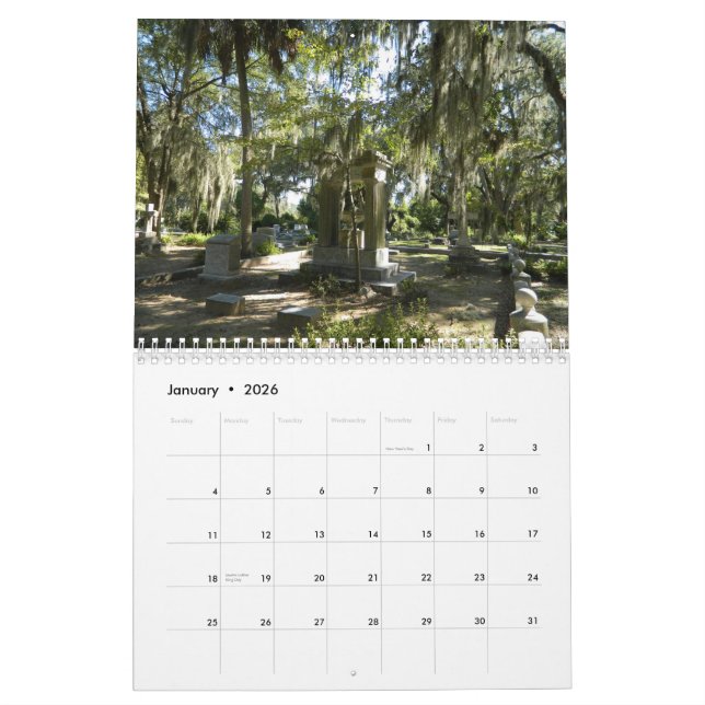 Bonaventure Cemetery 2013 Calendar (Jan 2026)