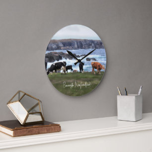 Bonavista Newfoundland Cattle Watc Large Clock