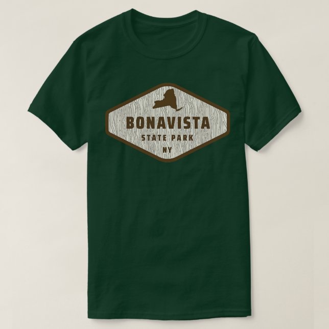Bonavista State Park New York Tree Log Texture Woo T-Shirt (Design Front)