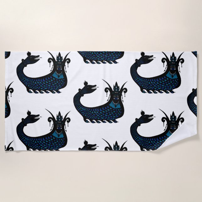 Boncuk Meran Beach Towel (Front)