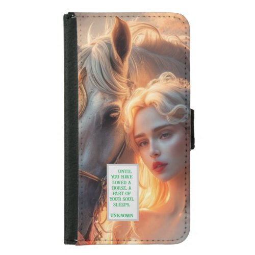 Bond between a woman and her horse Wallet