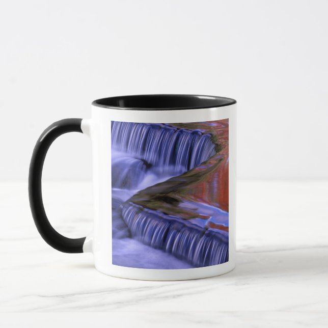 Bond Falls; Reflecting Fall Colored Leaves; Mug (Left)
