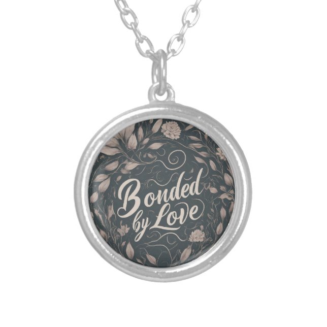 Bonded by Love Silver Plated Necklace (Front)