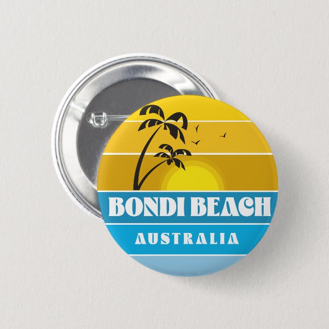Bondi Beach Australia Button (Front & Back)
