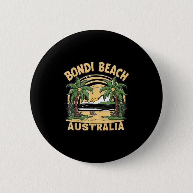 Bondi Beach Australia  Button (Front)
