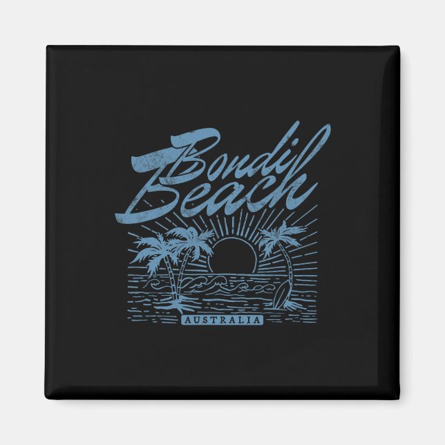 Bondi Beach Australia Distressed Surf Beach  Magnet (Front)