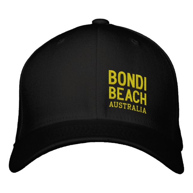 BONDI BEACH AUSTRALIA EMBROIDERED BASEBALL CAP (Front)