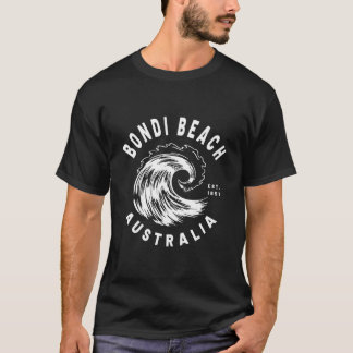 Bondi Beach Australia Ocean Wave Novelty T-Shirt