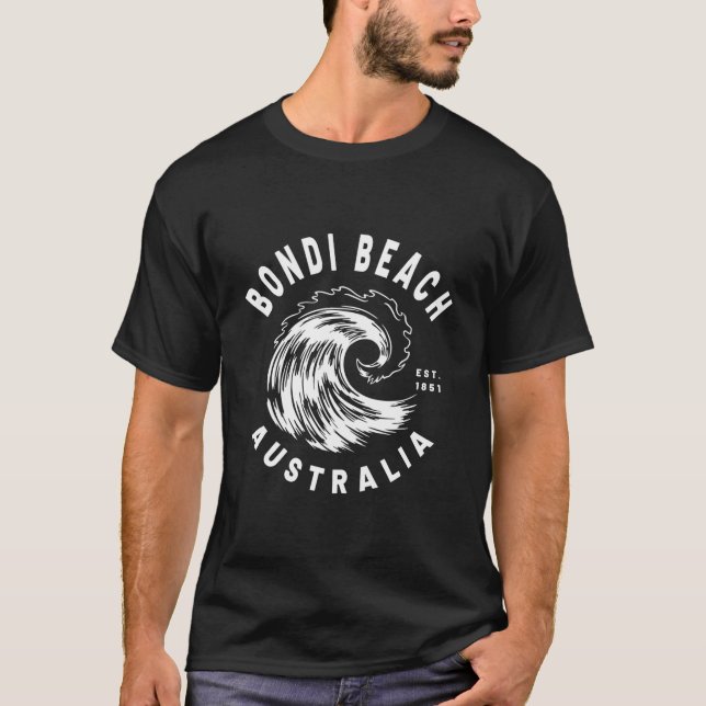 Bondi Beach Australia Ocean Wave Novelty T-Shirt (Front)