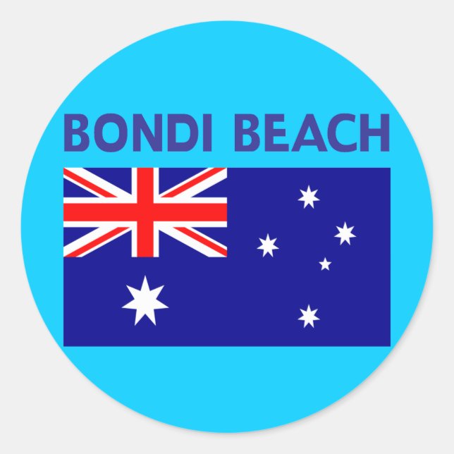 BONDI BEACH Australia T shirts and Products Classic Round Sticker (Front)