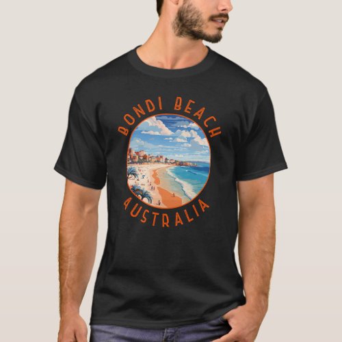 Bondi Beach Australia Travel Art Vintage T_Shirt