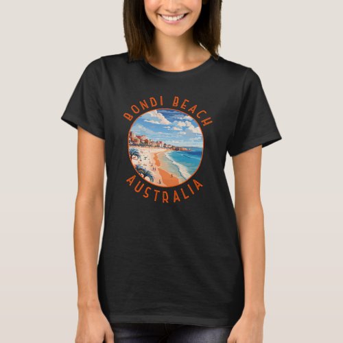 Bondi Beach Australia Travel Art Vintage T_Shirt