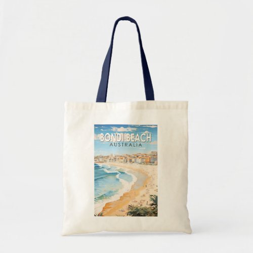 Bondi Beach Australia Travel Art Vintage Tote Bag