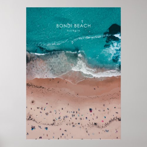 Bondi Beach Australia Travel Artwork Poster