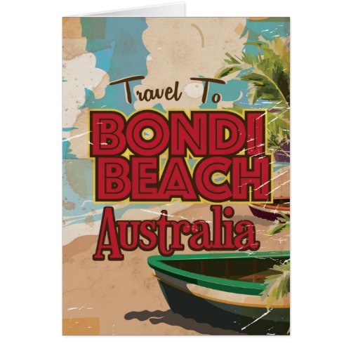 Bondi Beach Australia Vintage vacation Poster