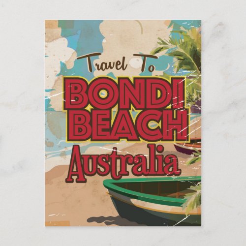 Bondi Beach Australia Vintage vacation Poster Postcard