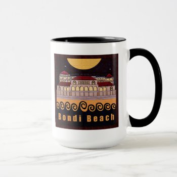 Bondi Beach Pavilion Black Mug by sequindreams at Zazzle