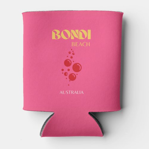 Bondi Beach Pink Can Cooler